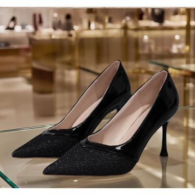Мода 2025Трендовые туфли на высоком каблуке с низким вырезом, универсальные, новые, сексуальные и подходящие для работы и поездок на работу, модная женская обувь.