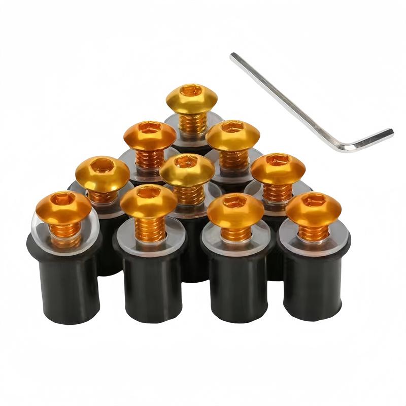 10PCS M5 Windscreen Windshield Bolt Screw Kit For Kawasaki Z900 Z750 Z800 Z650 VERSYS 300 650 1000 ZX6R ZX7R ZX10R ZX14R ZZR