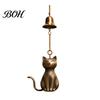 Vintage Copper Cat Decorations Metal Wind Chime, Unique Garden Decor, Outdoor Statue Chimes Cute Kitten Patio Decor for Lovers, Windchimes Bell