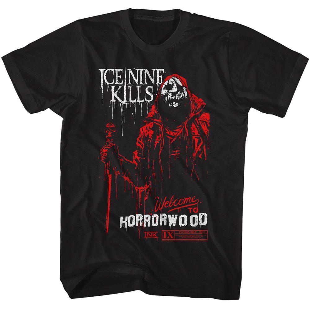 Men's Ice Nine Kills Ice Nine Kills Welcome To Horrorwood T-shirt Large Black
