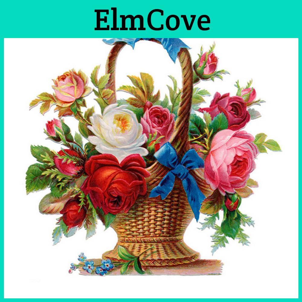Painting Diy Flower 3d Diamond Baskets Embroidery Cross Craft Stitch Home Decor