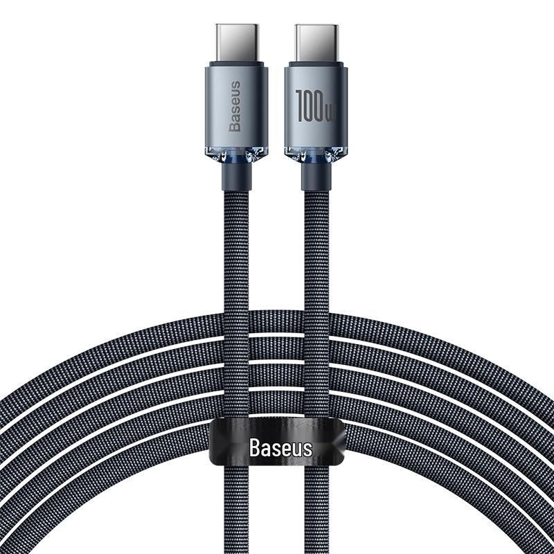 Baseus Плетеный кабель Crystal Shine 100 Вт USB-C на USB-C для быстрой зарядки