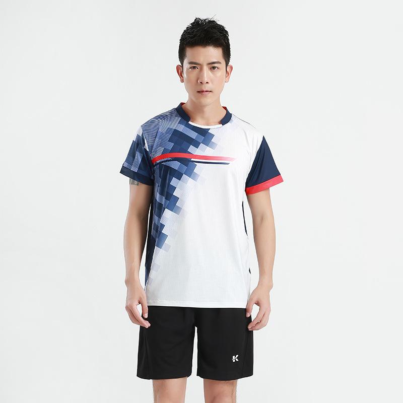 Summer badminton jersey set men's and women's fast-drying breathable table tennis team competition jersey printing number printing net row jersey