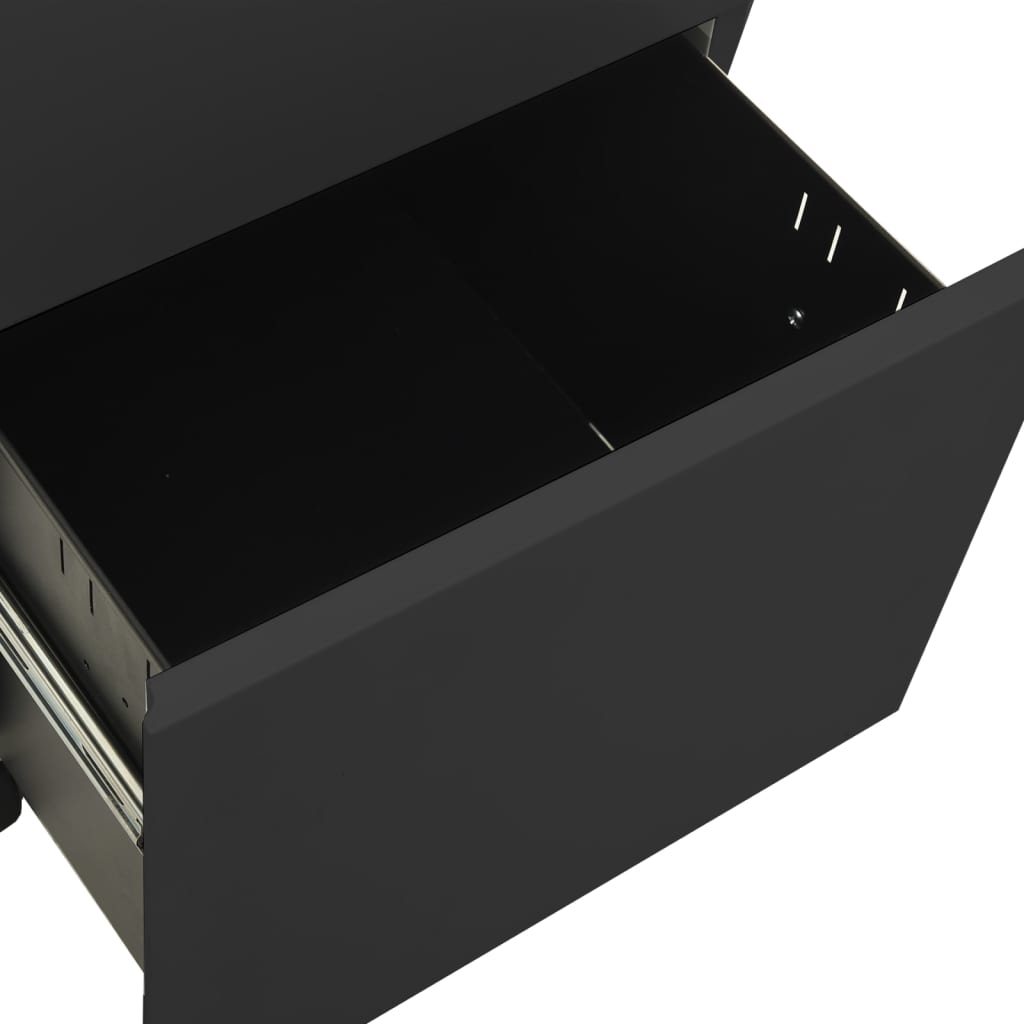 File Cabinet with Casters Anthracite 39 x 45 x 67 cm Steel