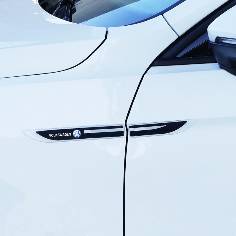 2pcs Car Fender Side Wing Emblem Badge Sticker For Volkswagen VW Beetle Passat Tiguan CC Golf 6 7 Interior Mouldings WJSM-L685JD7