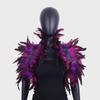 Перьевая шаль Готическая накидка из куриных перьев Плащ Хэллоуин Вечеринка Выпускной Выступление Косплей Костюмы Пончо Женщины Мужчины Фестиваль
