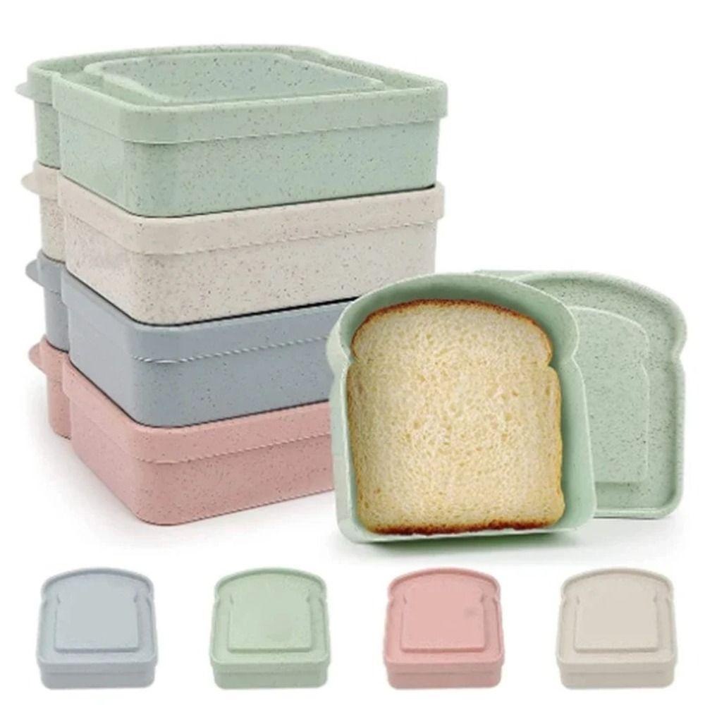Portable Toast Storage Box Transparent Sandwich Meal Box Fashion Sandwich Container Household