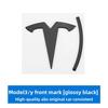 DKRSE1 3d ABS Chrome Black Red Logo Dual Motor Emblem Letters Car Trunk Badge For Tesla Model Y 3 X S Dual Motor Sticker Accessories