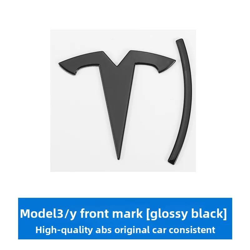 DKRSE1 3d ABS Chrome Black Red Logo Dual Motor Emblem Letters Car Trunk Badge For Tesla Model Y 3 X S Dual Motor Sticker Accessories