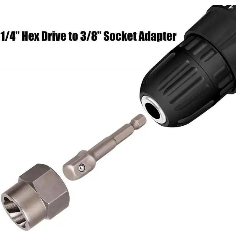 3/8 New Drive Impact Bolt Nut Extractor Set 13 Pcs Lug Nut Remover Kit Twist Socket Tool Set With A 1/4” Hex Drive Wholesale