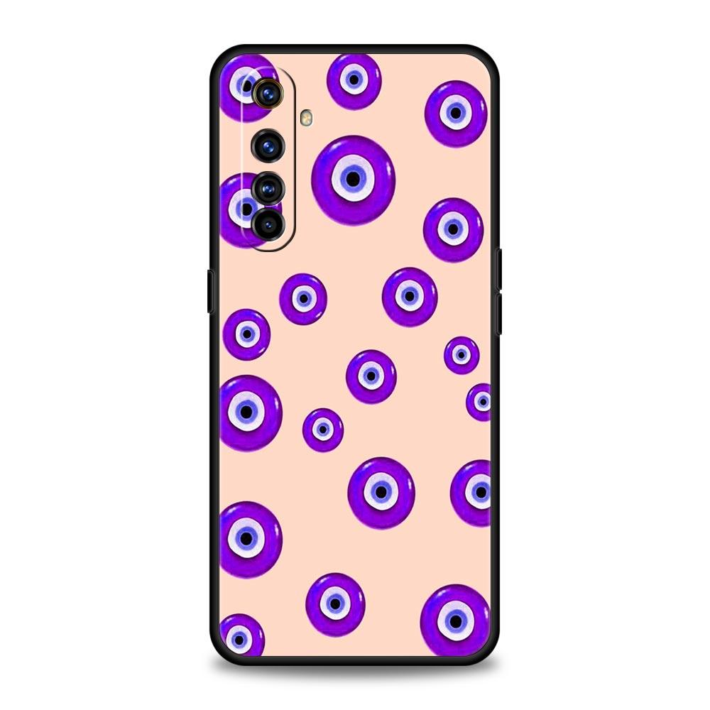 Чехол для телефона с принтом Синий Глаз Удачи и Сглаза Для Realme 10 9 8 5G 7 6 GT2 Pro Plus 9i 8i C21 C11 C25 C35 GT Neo 2 3 3T Черный Чехол