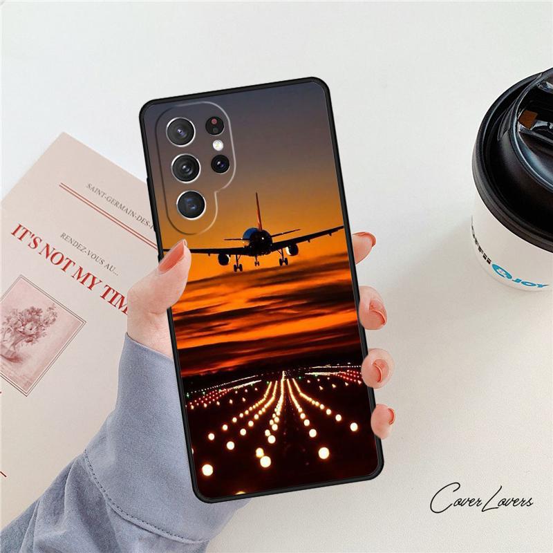 Чехол для телефона Самолет Летать Путешествие Для Samsung Galaxy S24 S25 S23 S22 Ultra Note 10 20 Plus S20 S21 FE