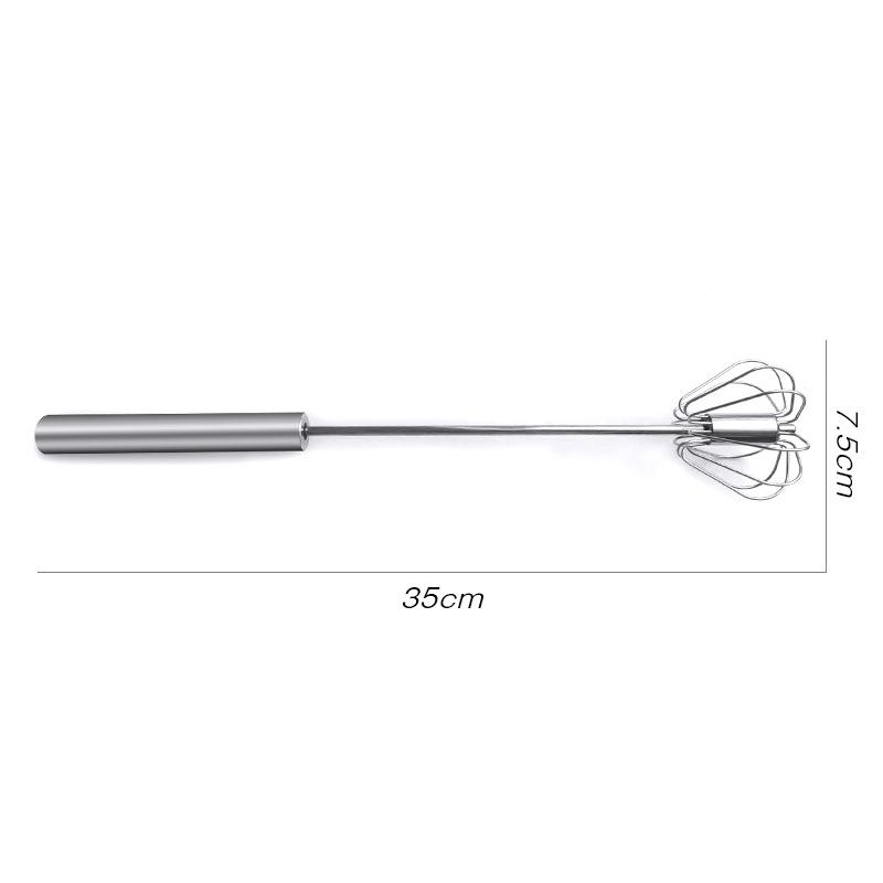 Semi-Automatic 430 Stainless Steel Egg Whisk Manual Press Mixer Egg Stirrer (BPA Free, No FDA)