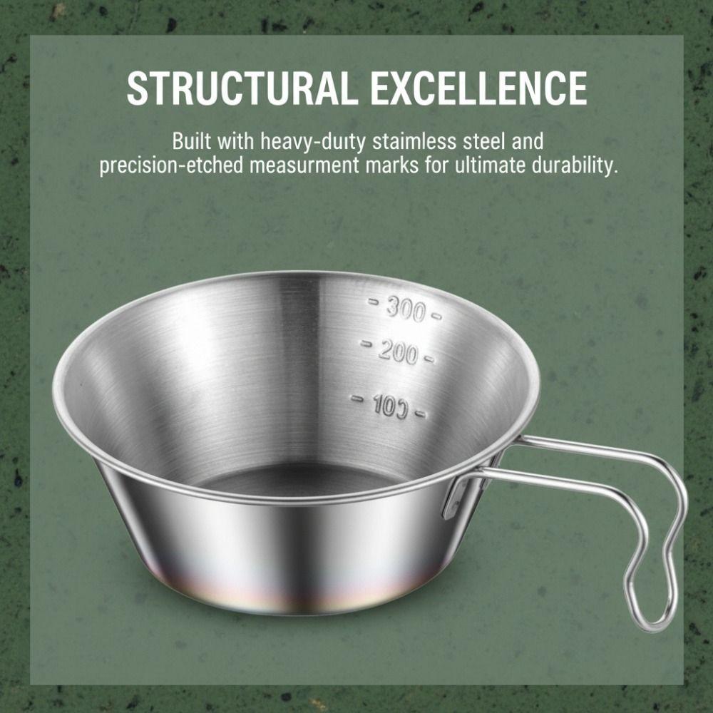 Lightweight Sierra Cup Stainless Steel Portable Bowl Durable Camping Cup Picnic