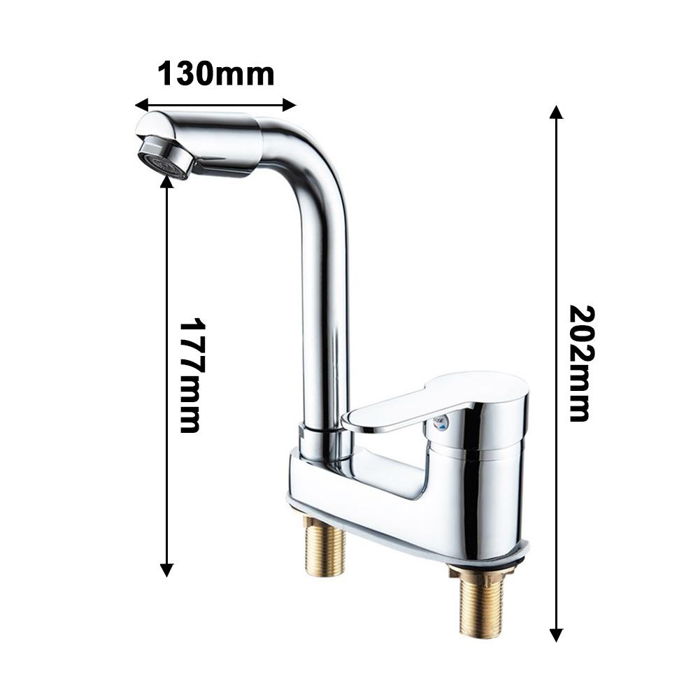 Bathroom Basin Faucet Hot And Cold Water Faucet Single Handle Deck Mounted Alloy Bathroom Washbasin Rotating Sink Water Tap