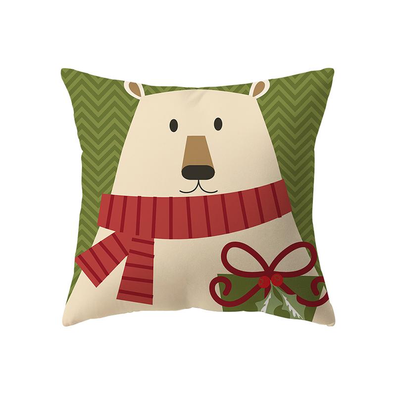 Рождественская тематика милый Санта-Клаус принт узор наволочка для подушки дома гостиная диван украшение подушка наволочка