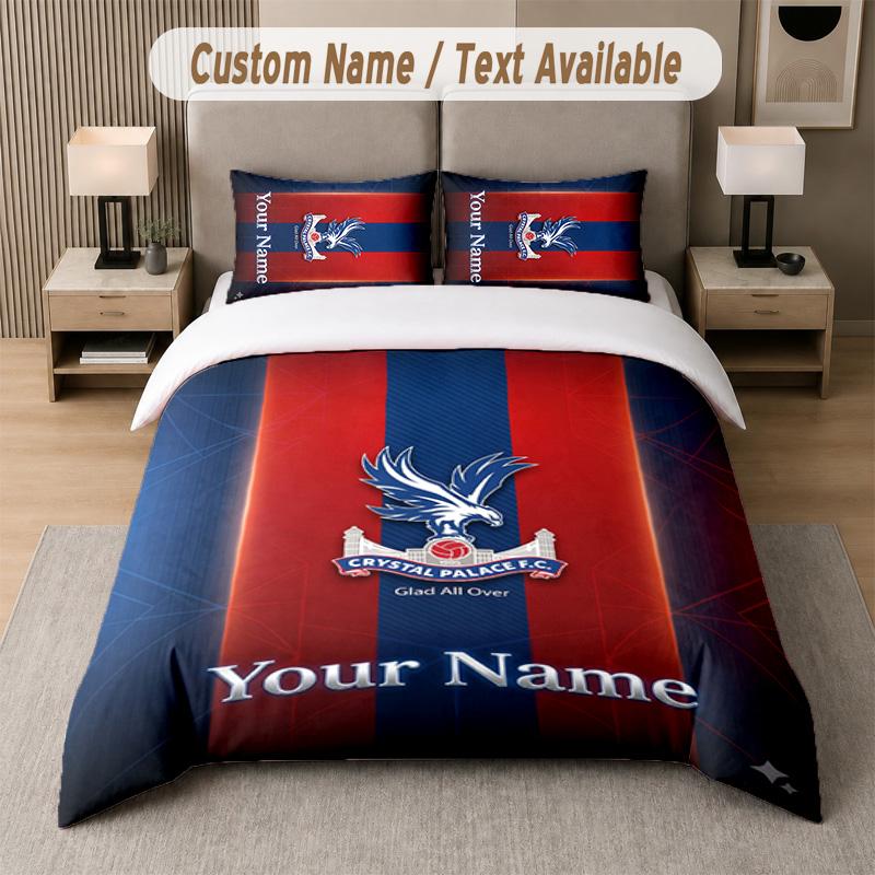 Crystal Palace Design Bedding Set Custom Text 1 Duvet Cover & 2 Pillow Cases
