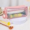 Transparent Pen Bag Simple Design Large Capacity Pencil Pouch Pencil Case Transparent Student Pencil Bag For Office Student