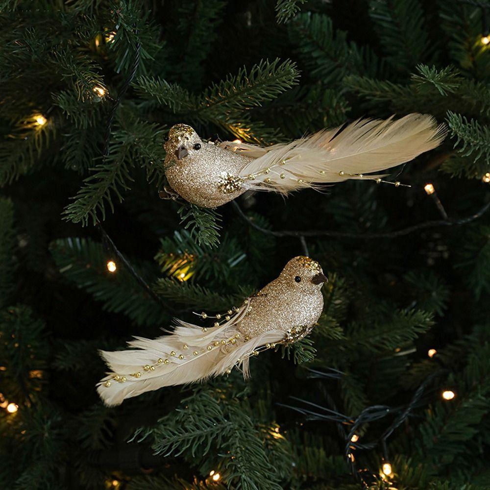 Realistic Christmas Birds Ornament Artificial Christmas Tree Decoration Home Xmas Decor