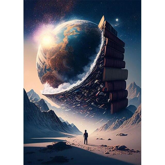 Абстрактное фэнтезийное приключение в книге, принты, плакат, картина на холсте, современные настенные художественные картины для гостиной, спальни, домашний декор, без рамки