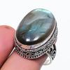 Natural Labradorite Gemstone 925 Sterling Silver Jewelry Ring Size 10 M9V53