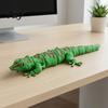 Realistic Gecko Decoration 3D Printed Articulated Figurine, Reptile Ornament with Movable Joints, Cute Posable Model Lizard Animal Figure for
