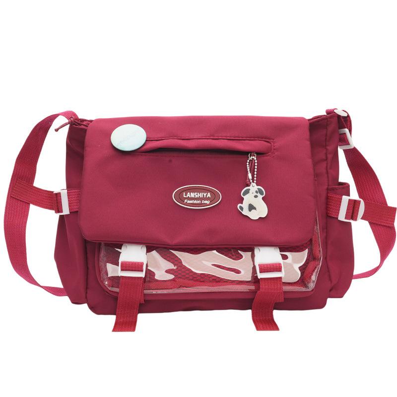 Новая сумка-мессенджер в стиле колледжа, школьная сумка, милая девичья японская студенческая сумка через плечо большой вместимости, простая и универсальная сумка