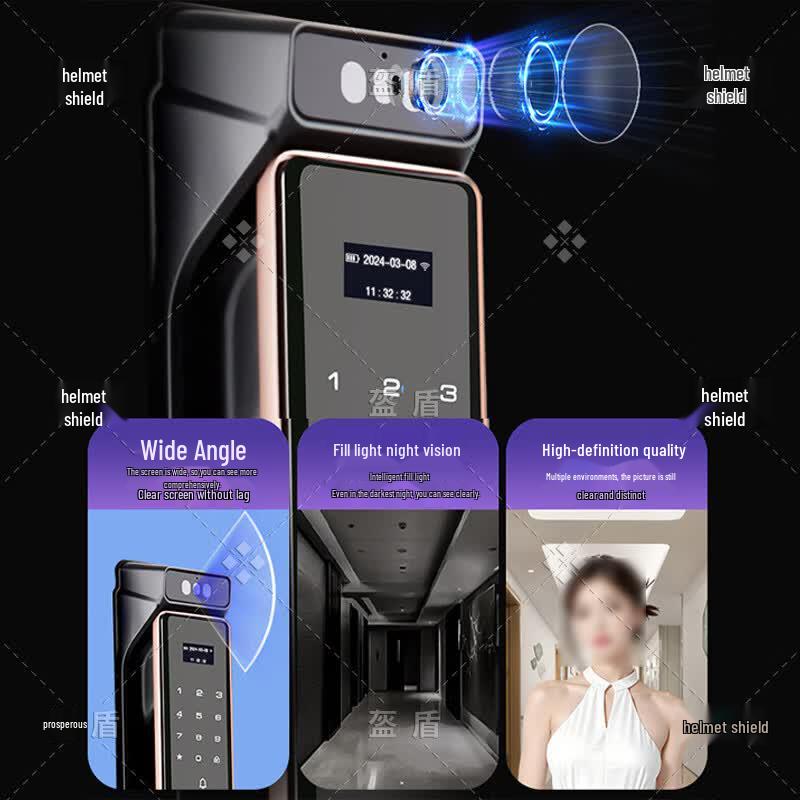 Kuidun A7 Plus 3D Facial Recognition Smart Door Lock