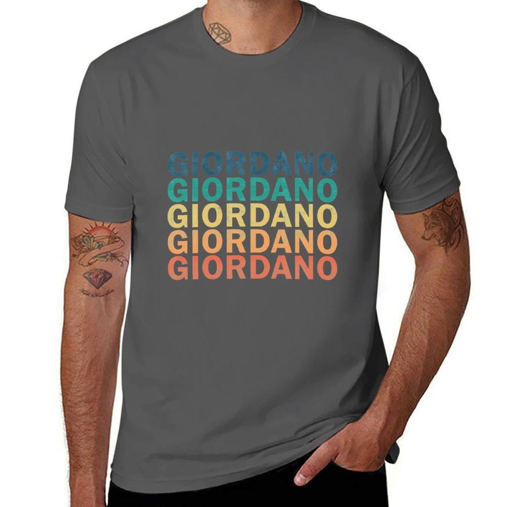 Футболка с именем Giordano - Giordano Винтажная Ретро Giordano Имя Подарочный Предмет Футболка футболка мужская графическая футболка Футболка