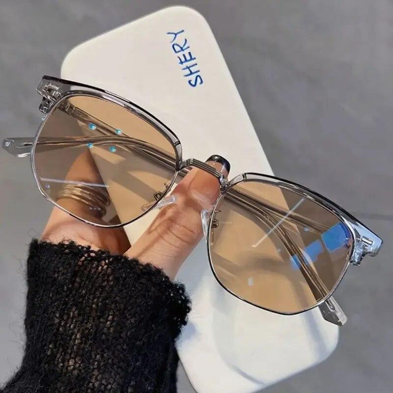 Модные модные солнцезащитные очки с блокировкой синего света, очки по рецепту, женские фотохромные очки для близорукости, очки для близорукости от 0 до -4,0