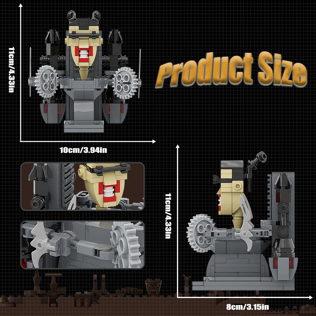 Skibidi Toilet Man Vs Monitor Building Blocks The Audio and Camera Man Toys для детей и взрослых любителей игр (127/263 шт.)