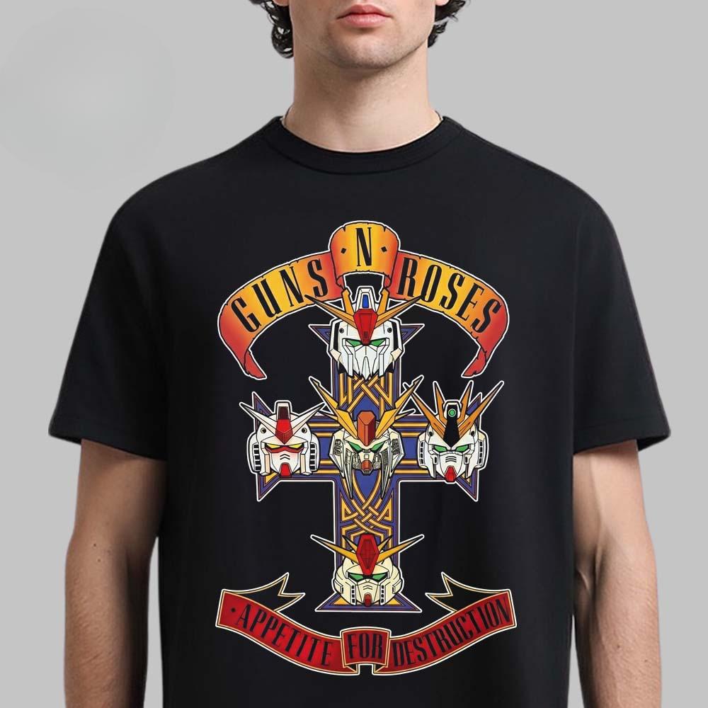 2026 Guns N Roses Cotton Band Shirt Unisex Summer Short Sleeve Fashion Brand Tee Luxury Casual Vintage