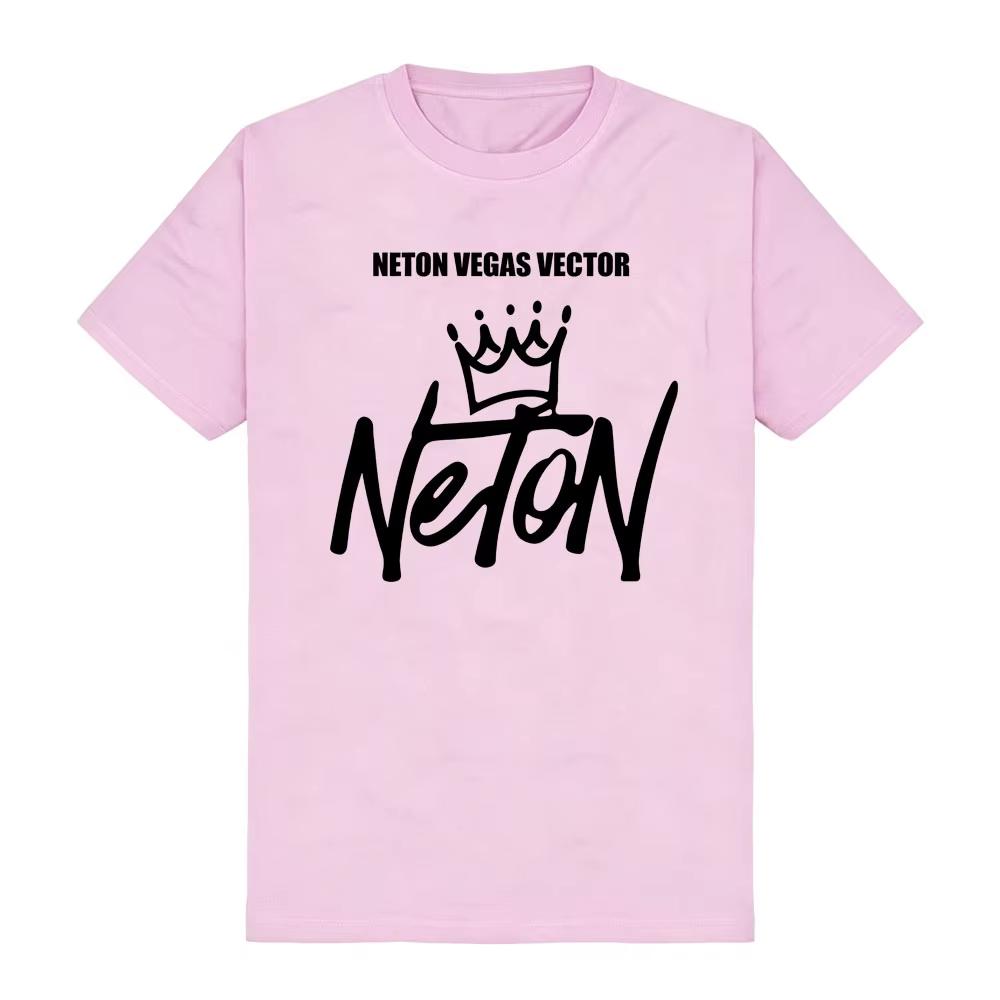 2026 Summer Hot Sale Neton Vega Graffiti Tag Hand-style T-Shirts Inimalist Crown Doodle Sans-serif Block Typography Round Men Women T-shirt