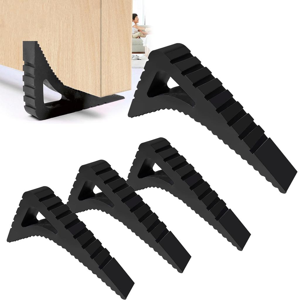 Geerow Стопор для двери Резиновый Набор из 4 шт. Стопор для двери внутри помещения Стопор для раздвижной двери Сильная фиксация Заглушка для ворот раздвижной двери Стопор для входной двери Стопор