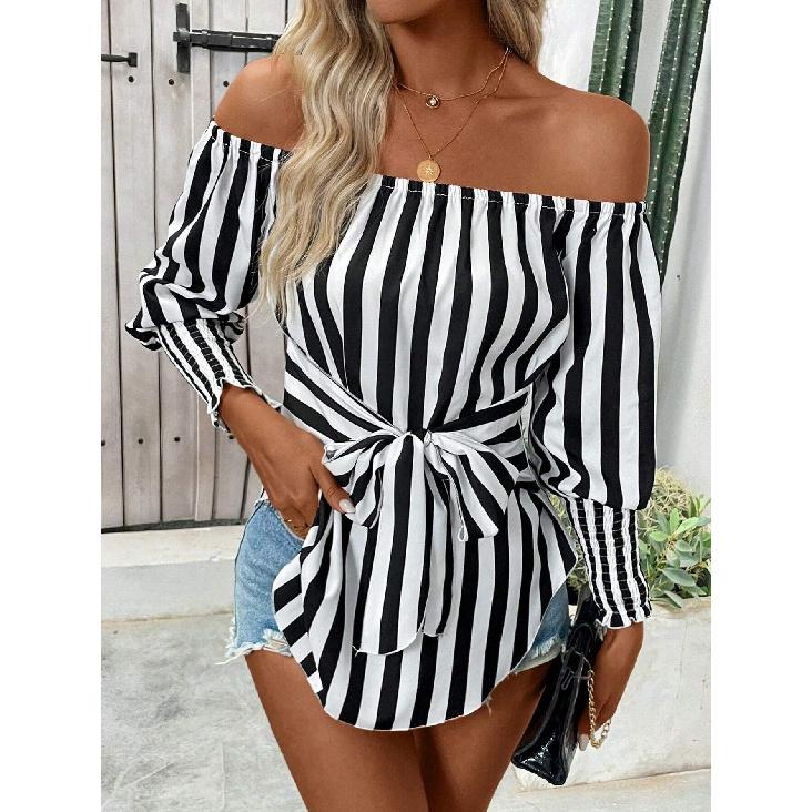Spring And Autumn New Women'S Versatile Long Sleeve Daily Business Commuter Elegant Comfort Sexy Bottom Shirt Top