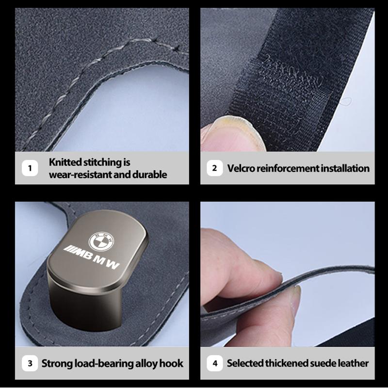 Hanging Car Seat Back Hooks Flip Fur Leather Headrest Hanger For BMW M F10 F20 F30 F40 F15 F25 F26 F31 F49 E62 E83 E84 GWJDH1