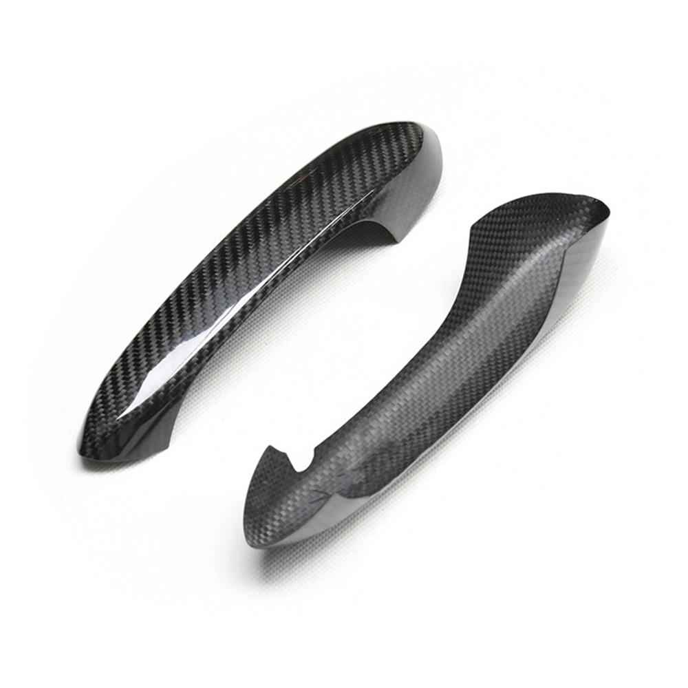 1Pair Carbon Fiber Look Door Handle Cover Trim For Toyota Supra A90 2019-2024