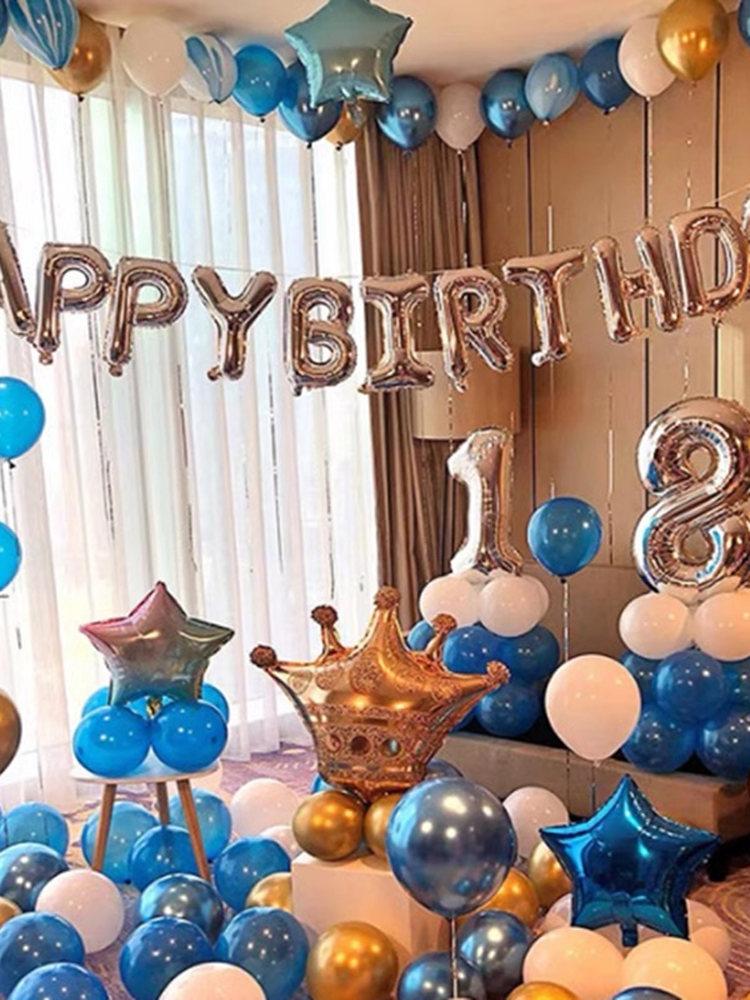 32-Inch Aluminum Foil Number Balloons Gold Silver Birthday Baby One Year Old Decorative Photography Balloons Celebration Supp...