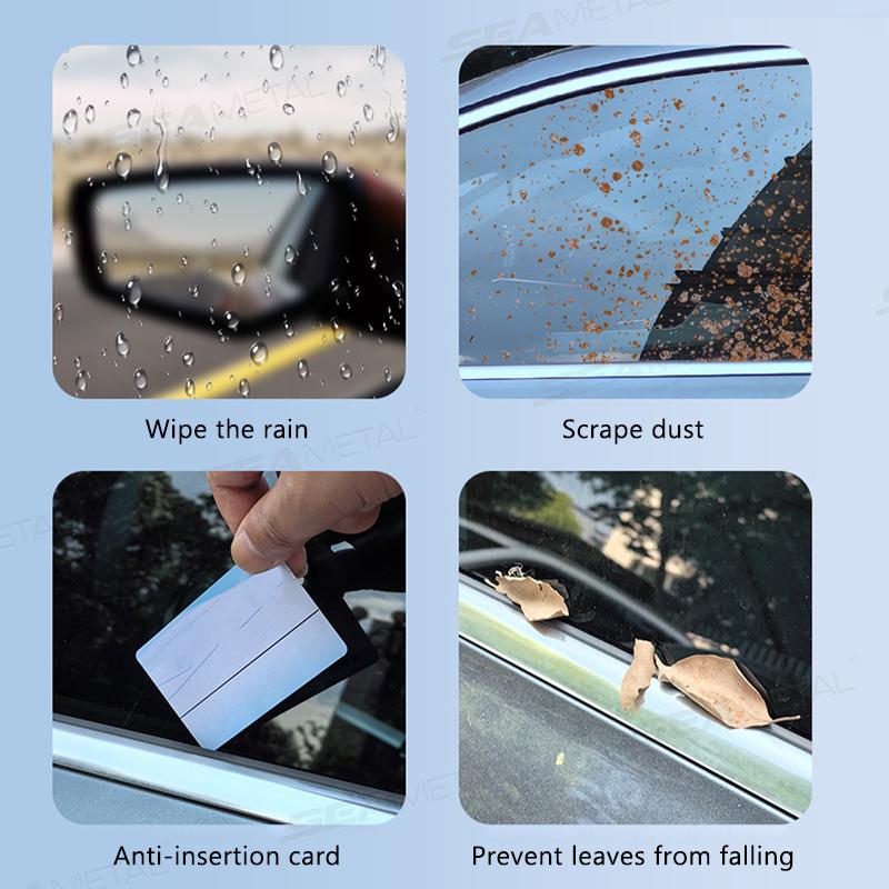 SEAMETAL Стеклоочиститель для бокового окна автомобиля Резиновая полоса для подъема окон автомобиля Прозрачный вид Наполнитель бокового окна автомобиля Уплотнитель Шумоизоляция