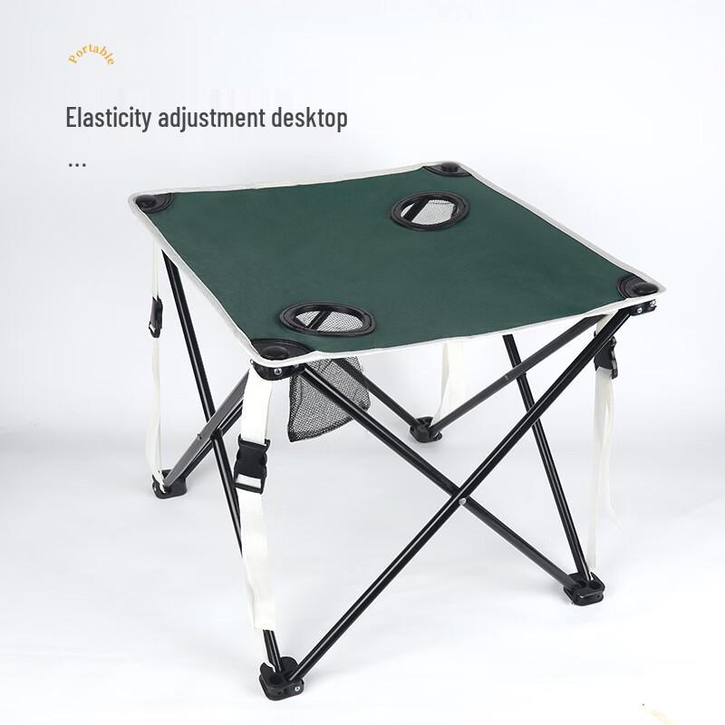 FTLY Green Folding Camping Picnic Table and Chairs Set