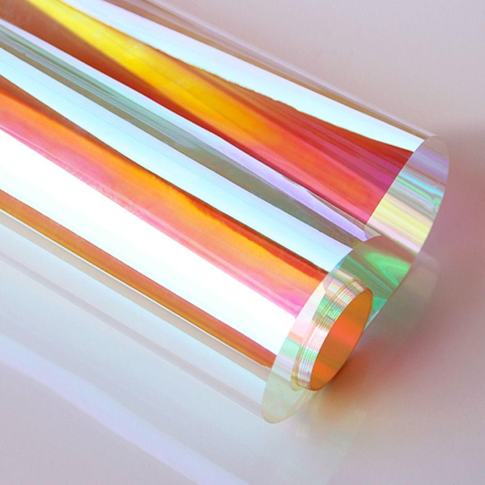 Glass Dichroic Home Decor Glass Sticker Gradual Decorative Film Rainbow Color Sticker Window Film