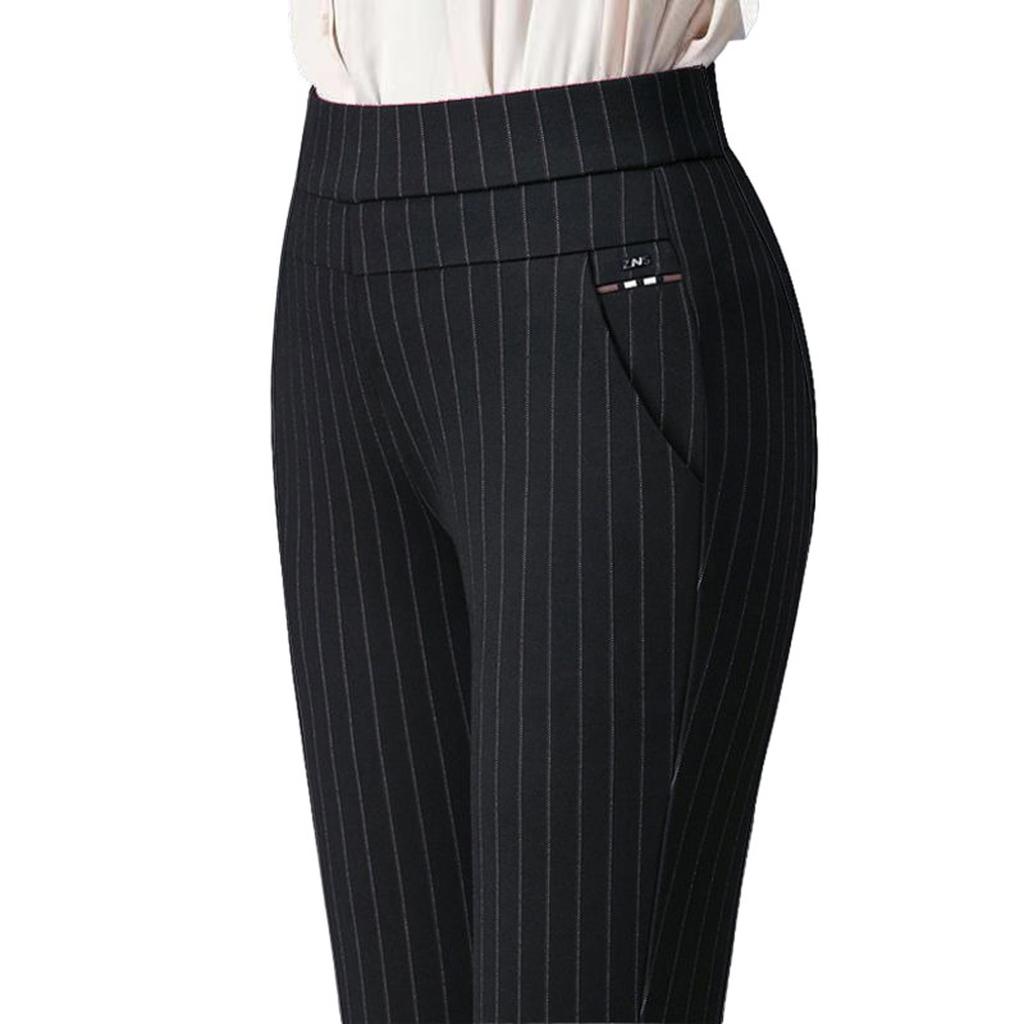 Женские брюки Эластичные утягивающие брюки с высокой талией Эластичная тонкая верхняя одежда Универсальные повседневные брюки