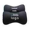 Genuine Leather Neck and Back Pillow for Dodge Cars - Customizable Logo