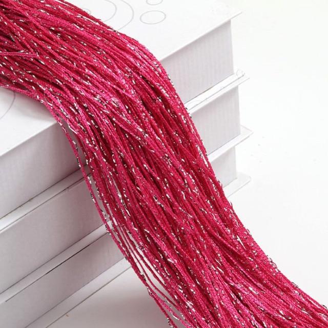 1x2M Shiny Tassel Silver Line String Curtain Valance Living Room Divider Wedding DIY Home Decor