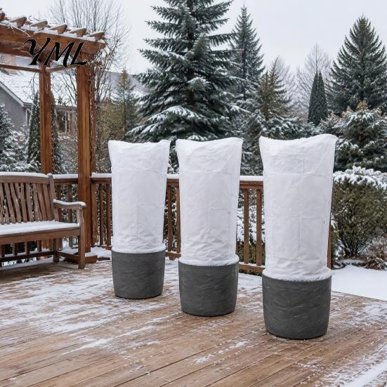 Garden Shrub Shield for Cold Winter Plant Freeze Protection Bag with Insulation Aluminum Liner And Drawstring Closure, Frost Blanket Cover Against