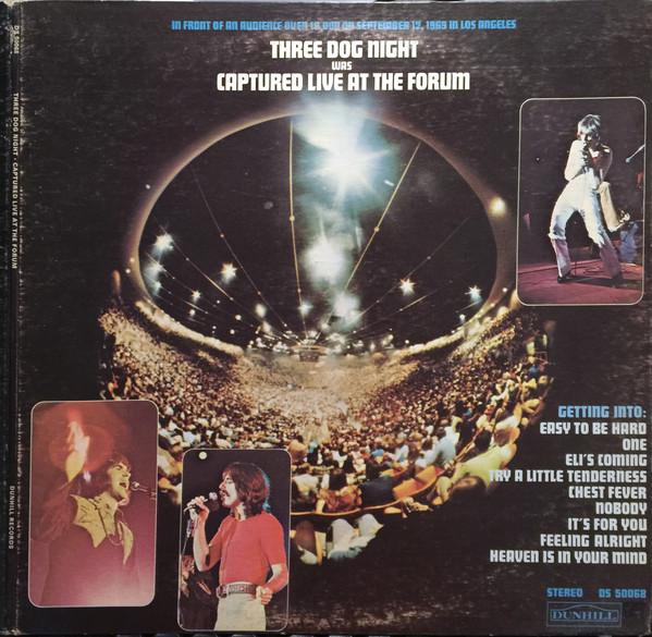 Виниловая пластинка THREE DOG NIGHT Запись вживую в The Forum DS50068 Dunhill 1969 Канада Рок Б/у