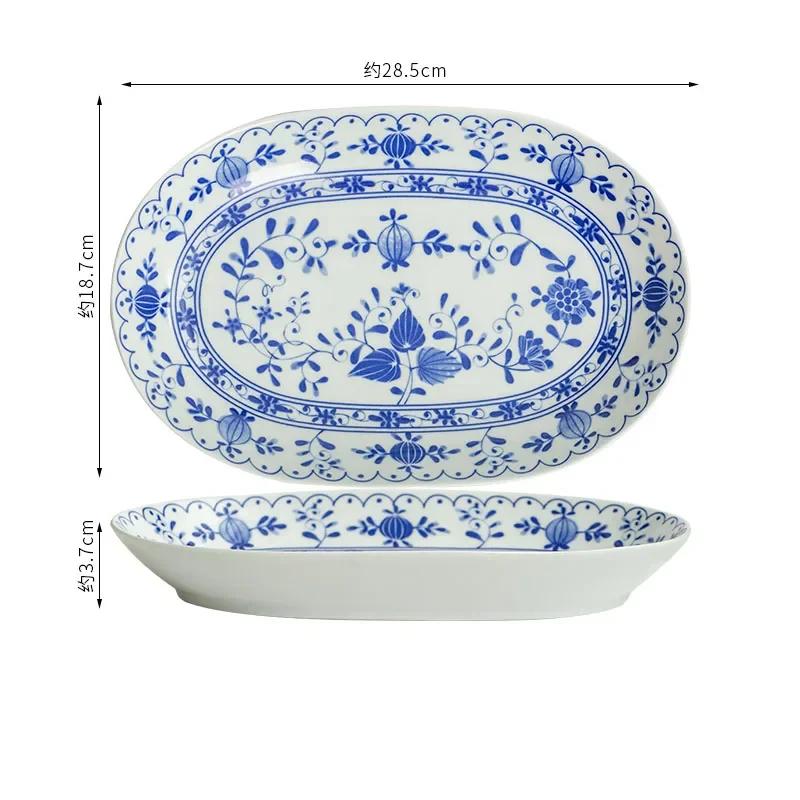 Керамические тарелки в стиле ретро в китайском стиле для ресторанов высокого класса в отелях, паста, изысканные блюда, рыбная тарелка, уникальная бытовая посуда