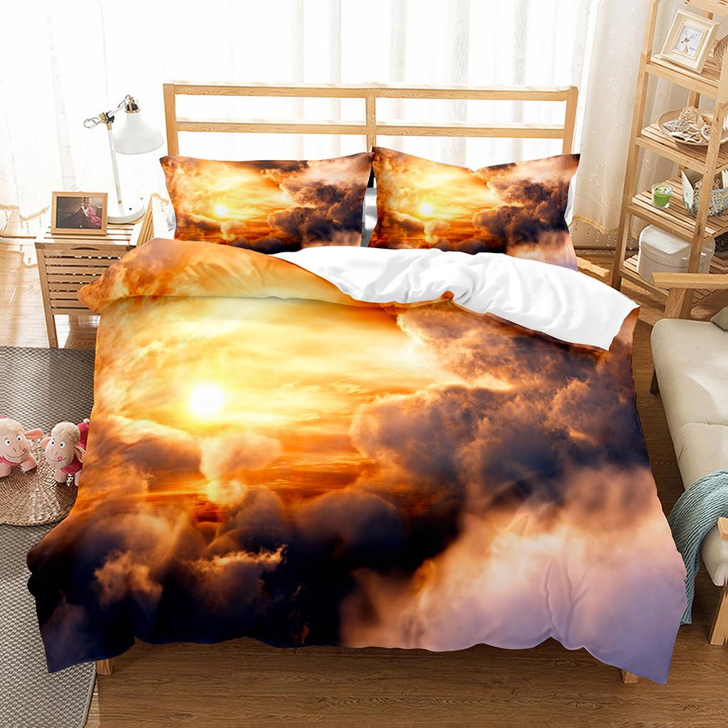 White Cloud Duvet Cover Collection Comforter Cover Twin Full King Size For Kids Teens Adults Bedroom Decor Bedding Collection With Pillowcase