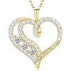 Ожерелье с подвеской в виде сердца Huitan Brilliant Heart Design для женщин, роскошные модные украшения для свадьбы, помолвки, вечности, аксессуары