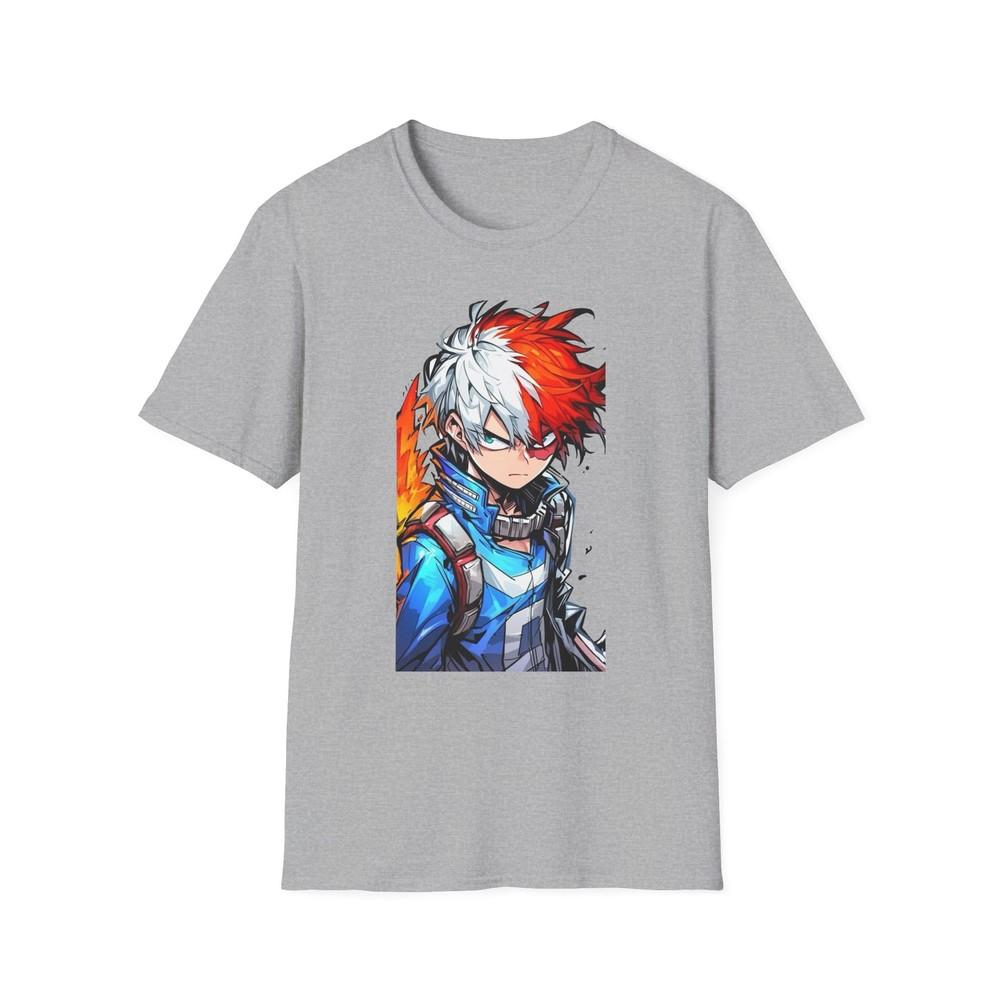 Unisex Jl Anime TShirt Softstyle My Hero Academia Shoto Todoroki